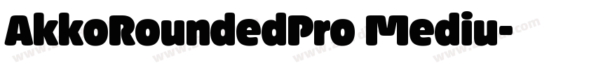 AkkoRoundedPro Mediu字体转换